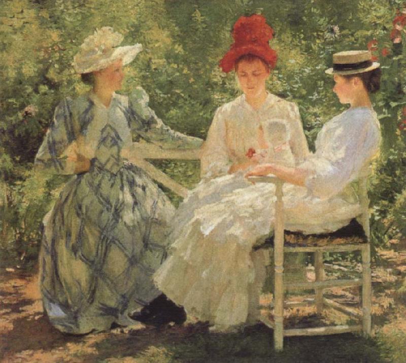 Edmund Charles Tarbell Three Sisters-A Study in june Sunlight